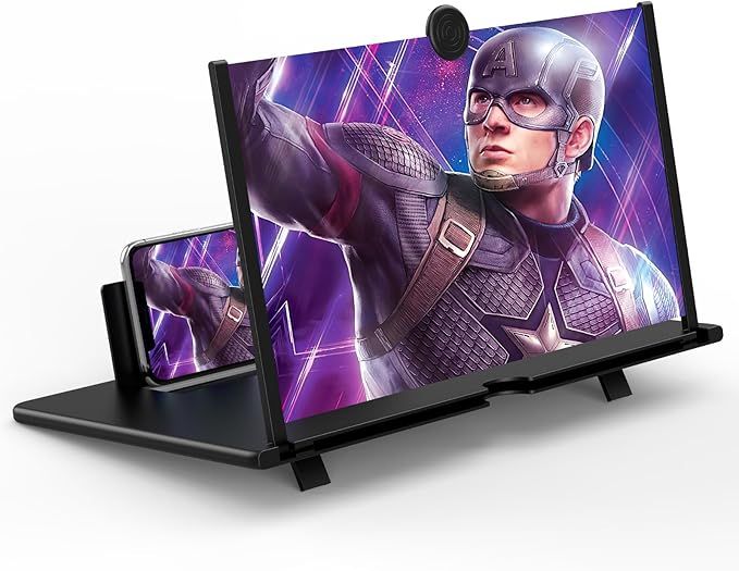 Mobile Phone Holder With Video Screen Amplifier, Mobile Phone 3D Screen Magnifier, Mobile video screen larger, mobile big screen, mobile screen, home theatre