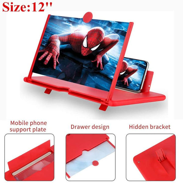 Mobile Phone Holder With Video Screen Amplifier, Mobile Phone 3D Screen Magnifier, Mobile video screen larger, mobile big screen, mobile screen, home theatre alternate