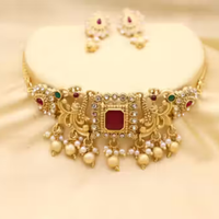 Premium Quality Trending Design Choker Jewellery Set For Women & Girls Detail
