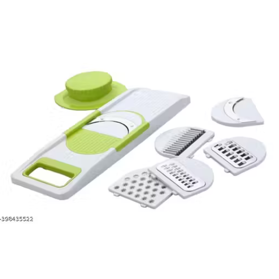 6 in 1 Slicer & Grater with Safety Holder & Extra Sharp V Blade, Includes 6 Detachable Slicers, Ripple, Greater Suitable for Onion, Carrot, Tomato, Cucumber, Beat & Vegetable alternate
